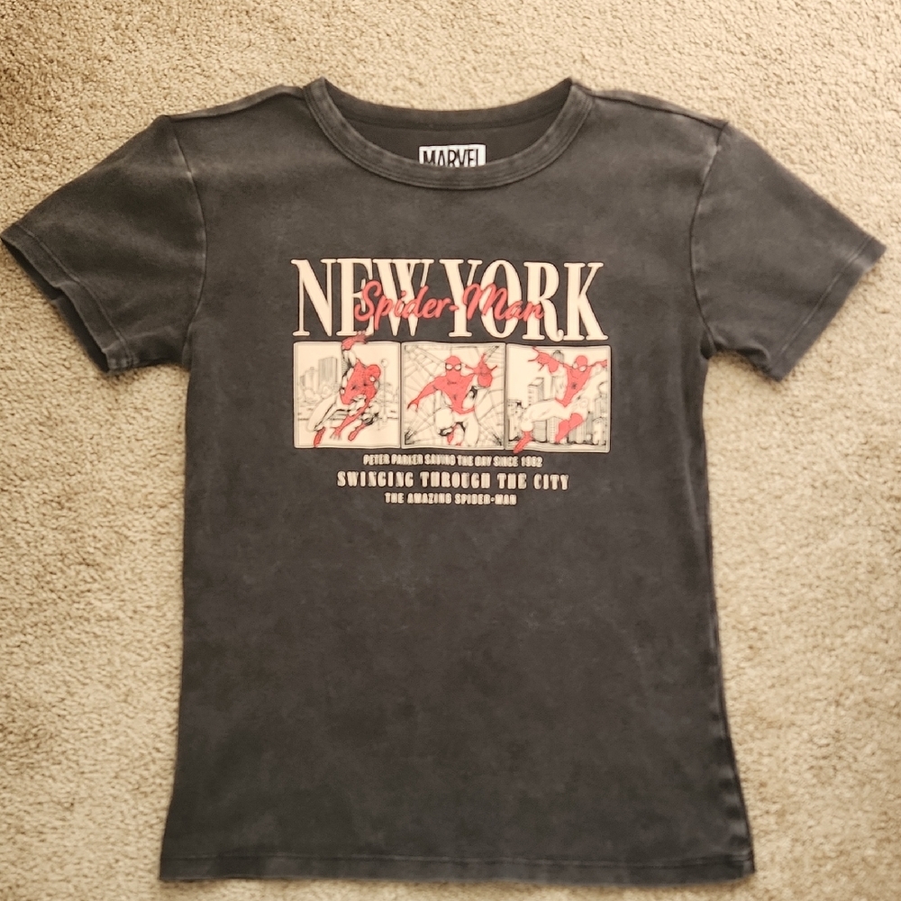Marvel Gray Spider-Man New York Tee